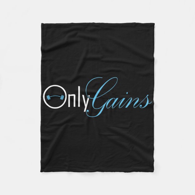Only Gains Fitness Stainless Steel Insulated Barbe Fleece Blanket (Front)