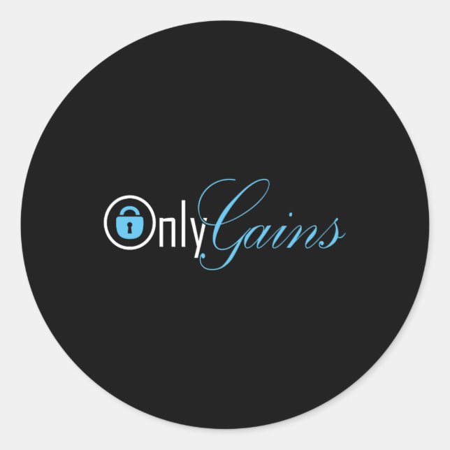 Only Gains Fitness Studio 1  Classic Round Sticker (Front)