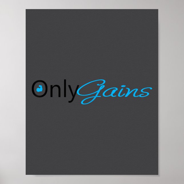 Only Gains _ Funny Gym Motivation  Poster (Front)