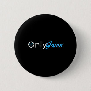 Only Gains - Onlygains Funny Men's Fitness Bodybui 6 Cm Round Badge