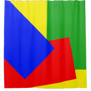 Only GEO Colours bright blue red green yellow Shower Curtain