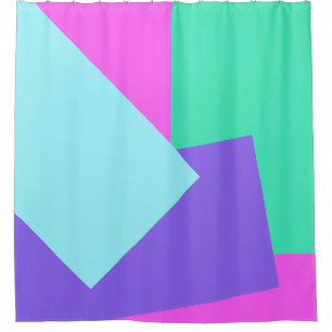 Only GEO Colours mint violet turquoise pink Shower Curtain