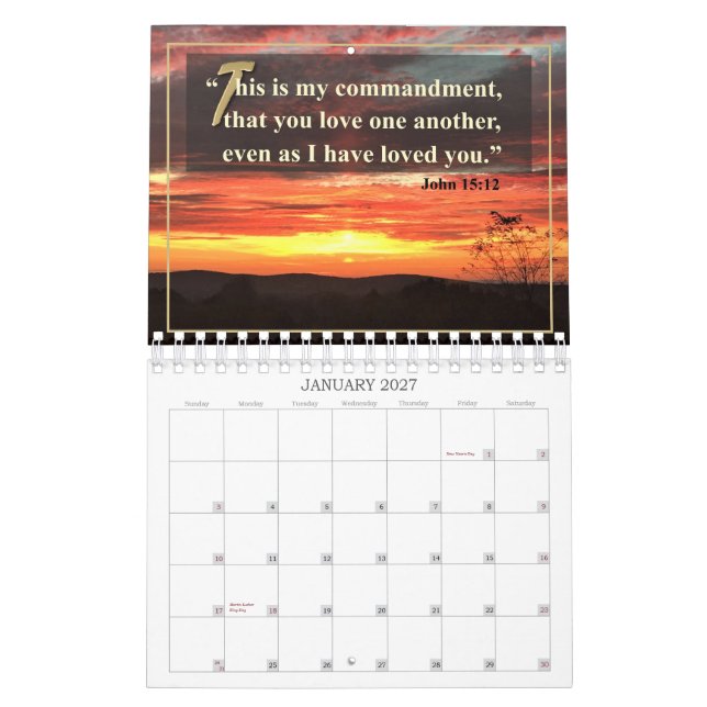 Only God 12-month Inspirational Calendar (Jan 2027)