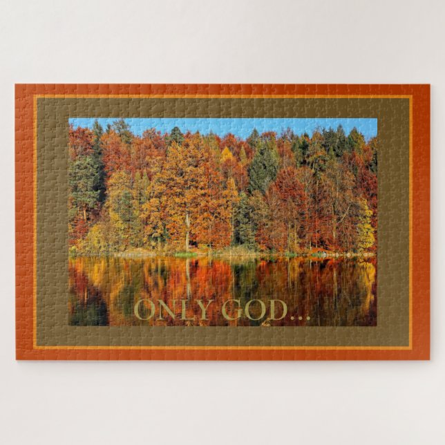 Only God Autumn Scene Photo Jigsaw Puzzle (Horizontal)