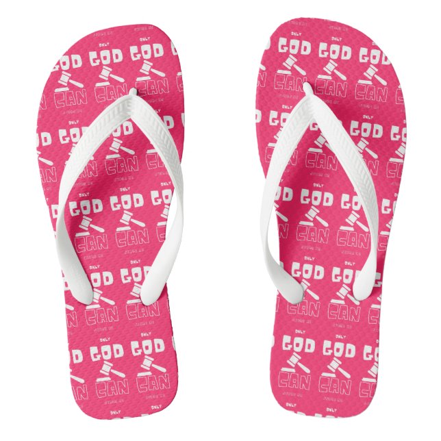 Only God Can Judge Me Pink Unisex Thongs (Footbed)