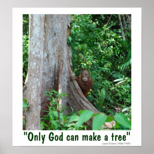 Only God Can Make a Tree and Wildlife Poster
