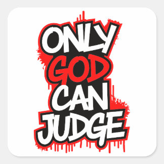 Only god can square sticker