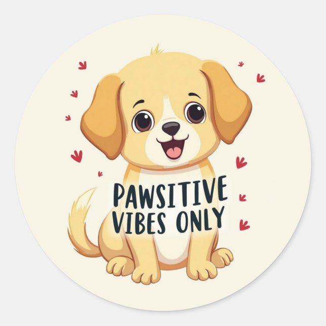 Only Good Paws Classic Round Sticker (Front)