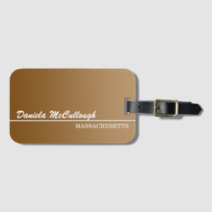 Only Gradients Colour - brown + your idea Luggage Tag