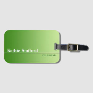 Only Gradients Colour - green + your idea Luggage Tag