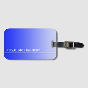 Only Gradients Colour - royal blue + your idea Luggage Tag