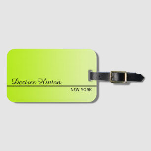 Only Gradients Colour - spring green + your idea Luggage Tag