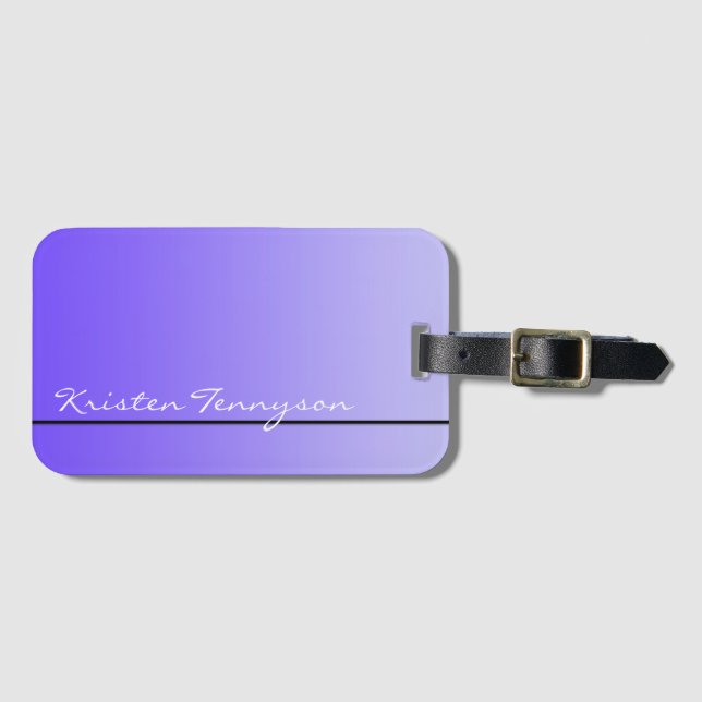 Only Gradients Colour - violet + your idea Luggage Tag (Front Horizontal)
