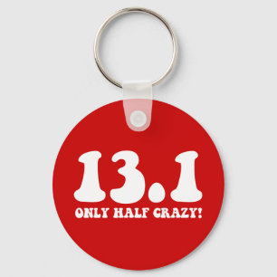 only half crazy key ring