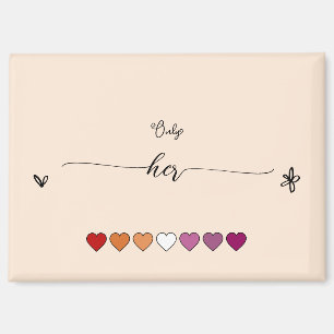 Only Her Lesbian Hearts Magnet