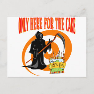 Only Here For The Cake Postcard