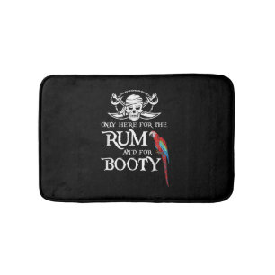 Only Here   Rum And  Booty Pirate & Parrot Pirate Bath Mat