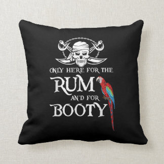 Only Here   Rum And  Booty Pirate & Parrot Pirate Cushion
