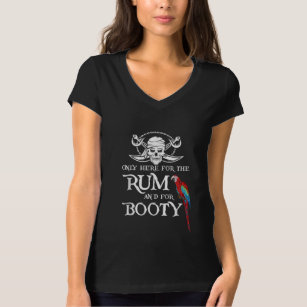 Only Here   Rum And  Booty Pirate & Parrot Pirate T-Shirt