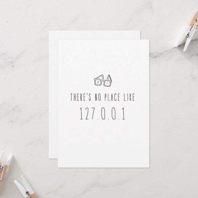 Only in Silicon Valley Greeting Card: 127.0.0.1 Card (Front/Back In Situ)