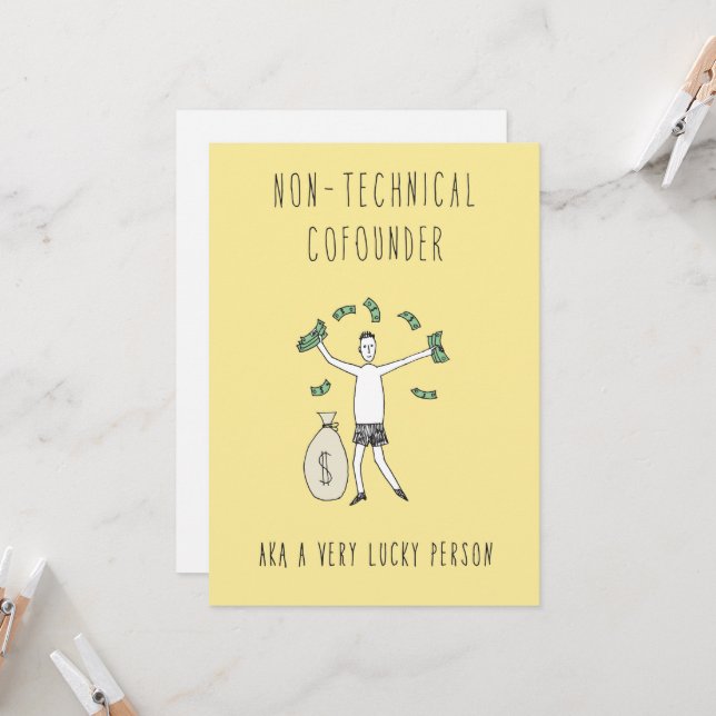 Only in Silicon Valley Greeting Card: Cofounder Card (Front/Back In Situ)
