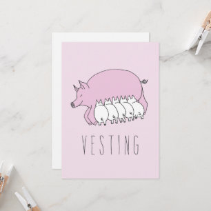 Only in Silicon Valley Greeting Card: Vesting Card