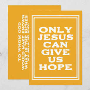 Only Jesus Can Give Us Hope Christian Message V2  Card
