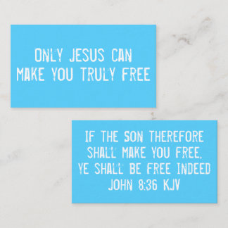 Only Jesus Can Make You Free Christian Outreach Business Card
