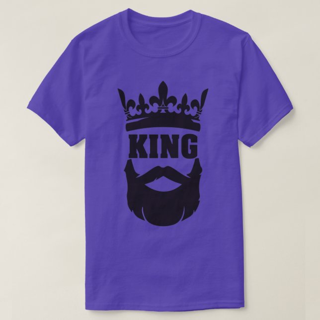 Only kingx27s have beardx27s tWorld Beard Day stic T-Shirt (Design Front)