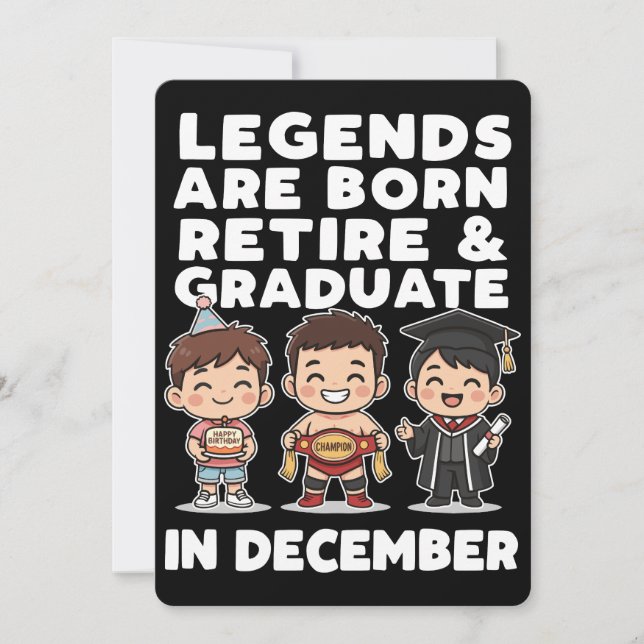 Only Legends do it all in December!  Holiday Card (Front)
