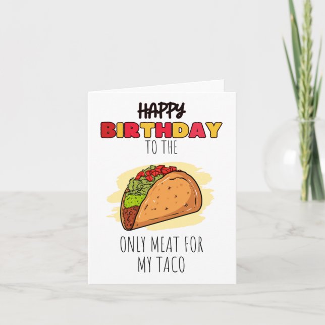 Only Meat Puns Birthday Card﻿ Card (Front)
