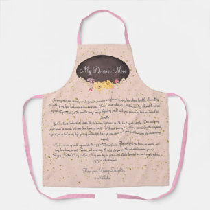 Only Mom's Love Words to Mom Apron