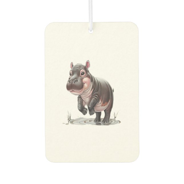 ONLY MOO DENG ART T-Shirt Car Air Freshener (Front)