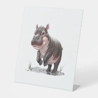 ONLY MOO DENG ART T-Shirt Pedestal Sign