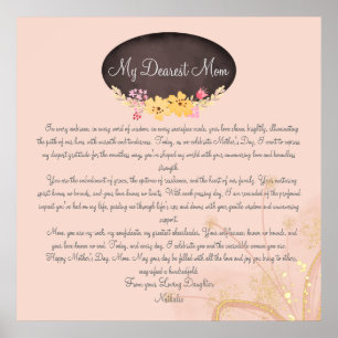 Only Mum's Love Words to Mum Poster