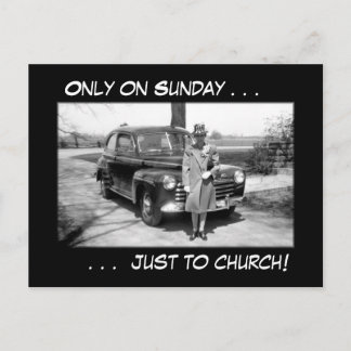 Only on Sunday . . . Postcard
