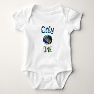 Only One Earth Protect the Planet Awareness Baby Bodysuit