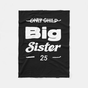 Only Only Child New Sister Sticker  Fleece Blanket
