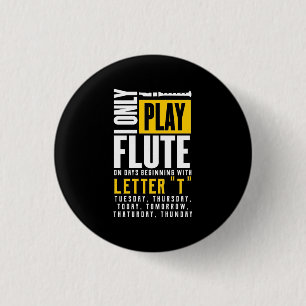 Only Play Flute 3 Cm Round Badge