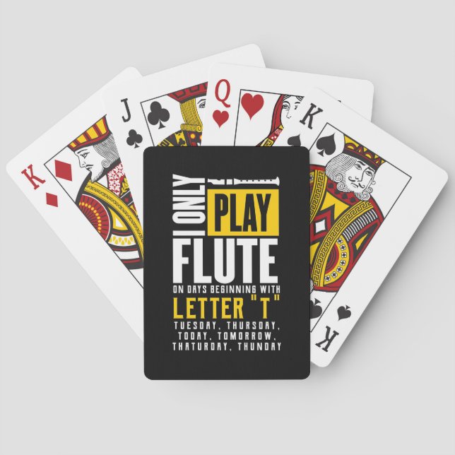 Only Play Flute Playing Cards (Back)