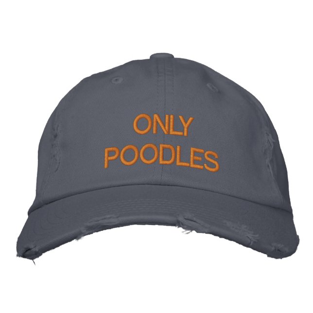 ONLY POODLES EMBROIDERED HAT (Front)
