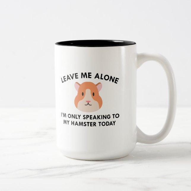 Only Speaking To My Hamster Two-Tone Coffee Mug (Right)