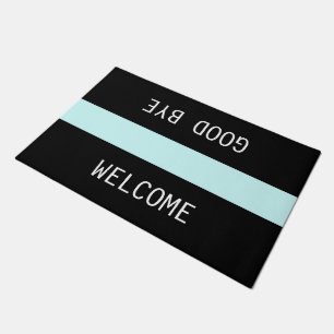 Only Stripes ice blue + your background & ideas Doormat