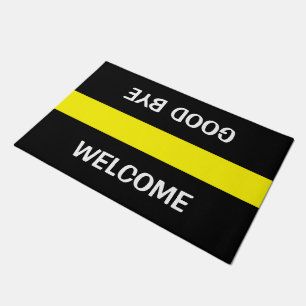 Only Stripes lemon + your background & ideas Doormat