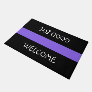 Only Stripes lilac + your background & ideas Doormat