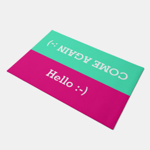 Only Stripes mint green + your background & ideas Doormat
