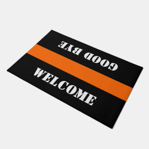 Only Stripes orange + your background & ideas Doormat