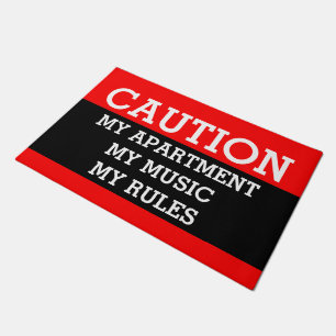 Only Stripes red + your background & ideas Doormat