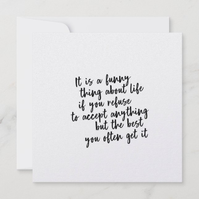 ONLY THE BEST 5.25 x 5.25 card (Front)