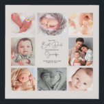 Only the Best Dads Get Promoted to Grandpa 8 Photo Faux Canvas Print<br><div class="desc">This chic, beautiful photo collage faux canvas wall art print will become a treasured family heirloom. Featuring 8 square photos (easy to upload from social media, and easy to crop in your iPhone) positioned behind a beautiful blush frame, the middle position displays a blush background and features the quote "Only...</div>